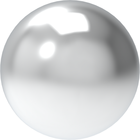 Matte chrome ball.